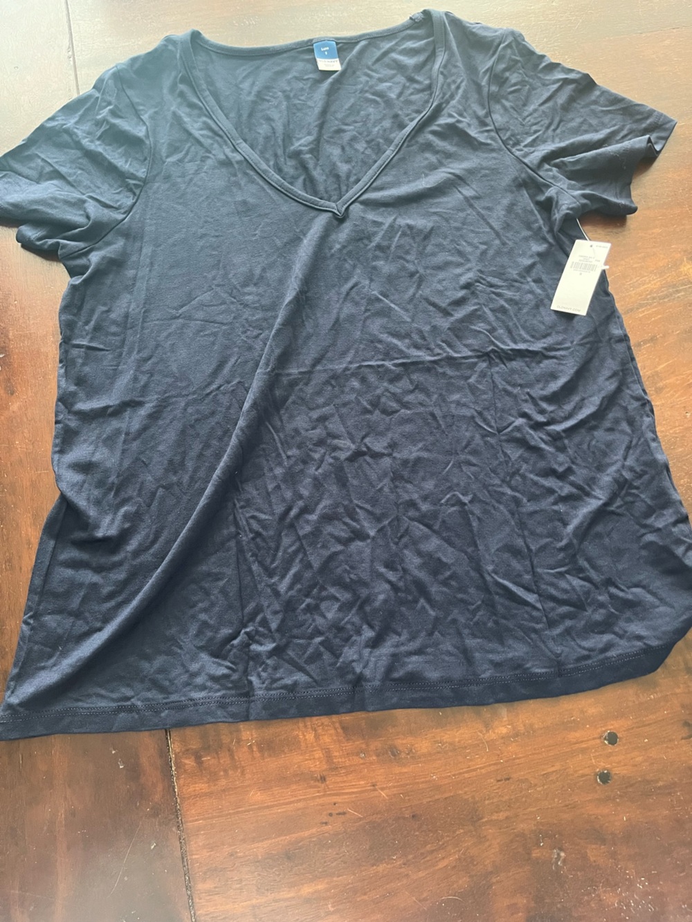 Old Navy Navy Short Sleeve V‑Neck Tee